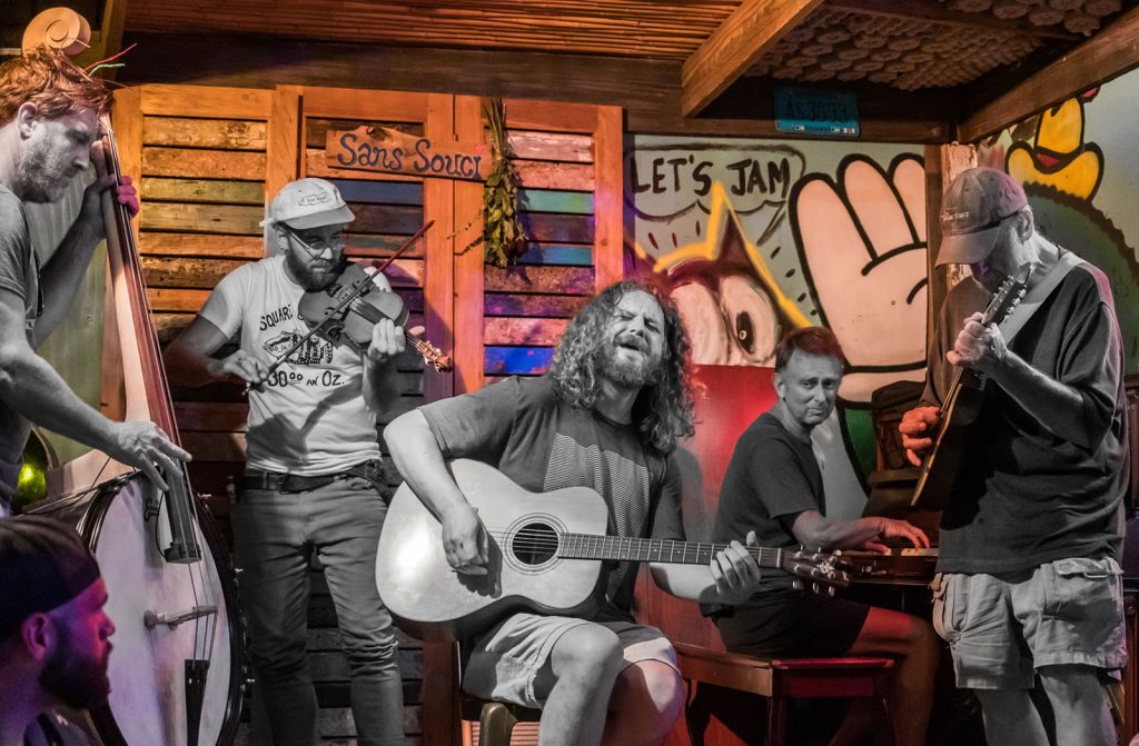 Cayman, Alex, Johnny, Pianist & Kevin jamming in the zone - photo by Bill Klipp