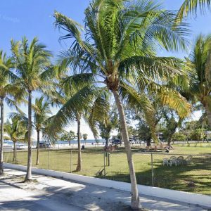Higgs Beach Dog Park Key West has two fully enclosed areas. 