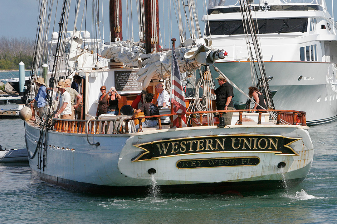 The Schooner Western Union in Key West Harbor